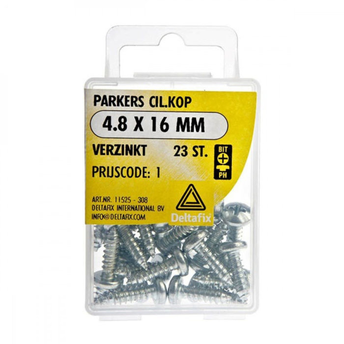 Deltafix 10 stuks Deltafix Parker CK Verzinkt 4.8x16mm Set 23st