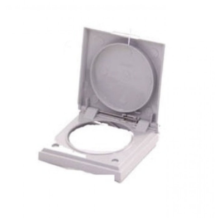 Berker Berker Afdekraam Flow/Pure 1-Vaks met Klep Grijs Hoogglans