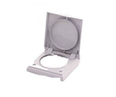 Berker Berker Afdekraam Flow/Pure 1-Vaks met Klep Grijs Hoogglans