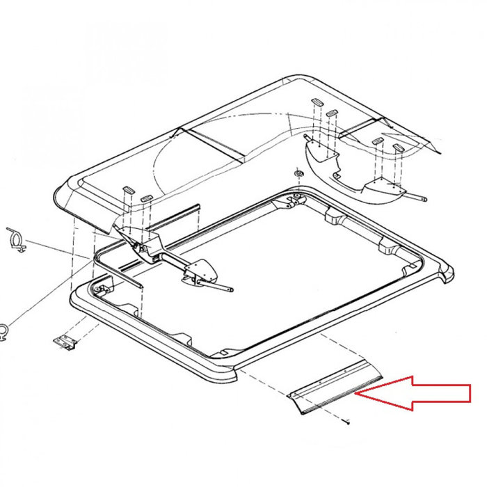 Dometic Dometic Heki 1 Scharnier boven 540E13