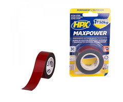 HPX HPX Max Power Bevestigingstape Outdoor 1,5mtrx25mm Zwart