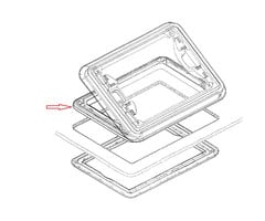 Dometic Dometic Heki 1 Inbouwkader voor Glaskoepel