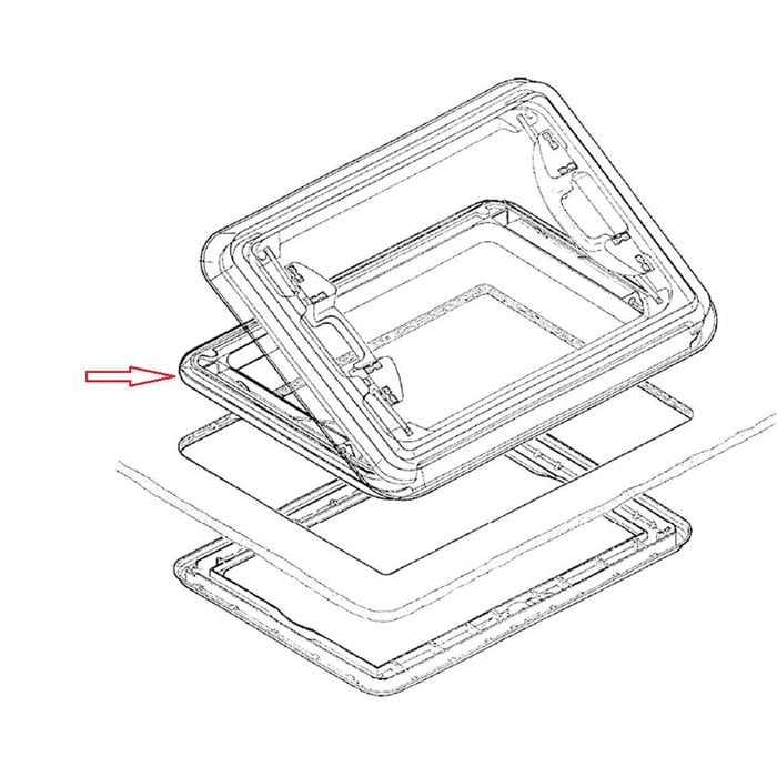 Dometic Dometic Heki 1 Inbouwkader voor Glaskoepel