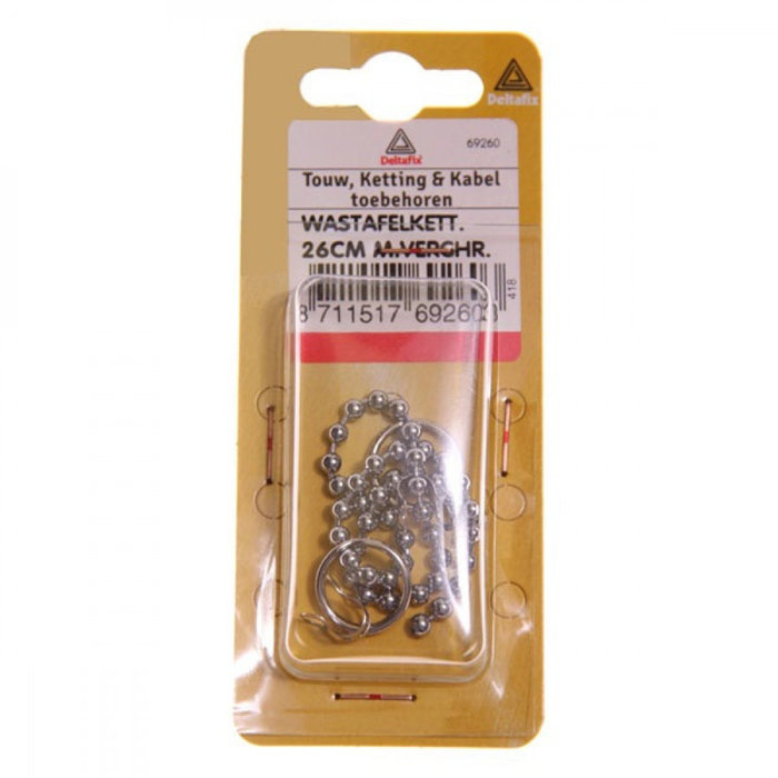 Deltafix 10 stuks Deltafix Wasttafelketting verchroomd 26cm 1st