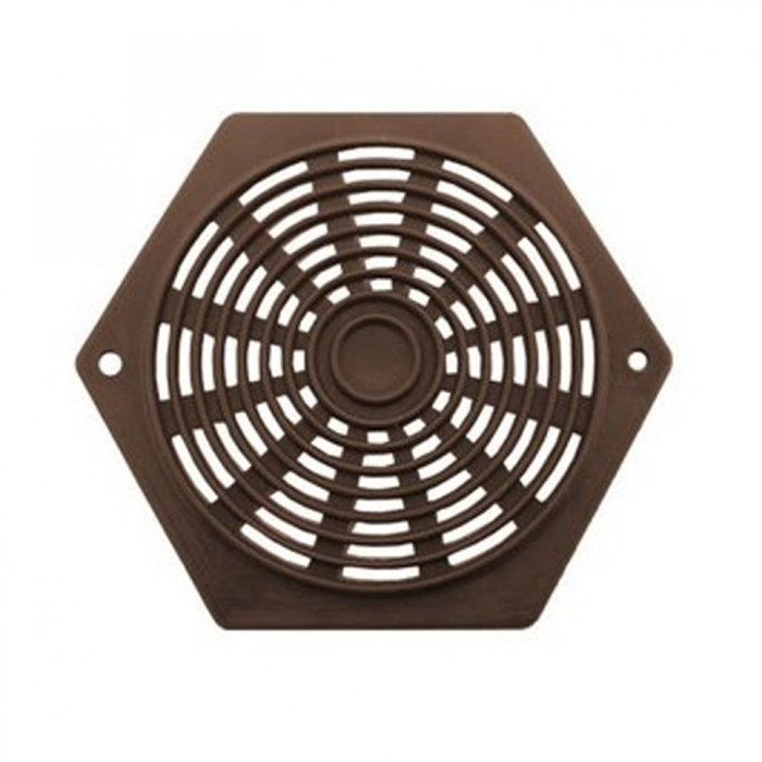 Fjord Outdoor Rozet opbouw bruin 75mm zeskant à 2 st.