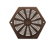 FjordOutdoor Rozet opbouw bruin 75mm zeskant à 2 st.