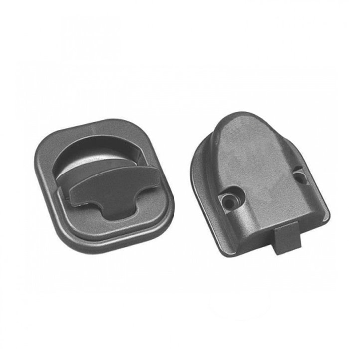 FjordOutdoor Kastdeurslot Rond Inbouw Grijs