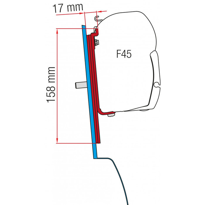 Fiamma Fiamma Ford Custom Nugget High Roof Kit H2-L2 >2015 F45