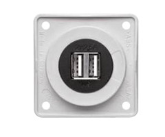 Berker Berker Contactdoos 2x USB Lader 12V Inbouw Wit Hoogglans