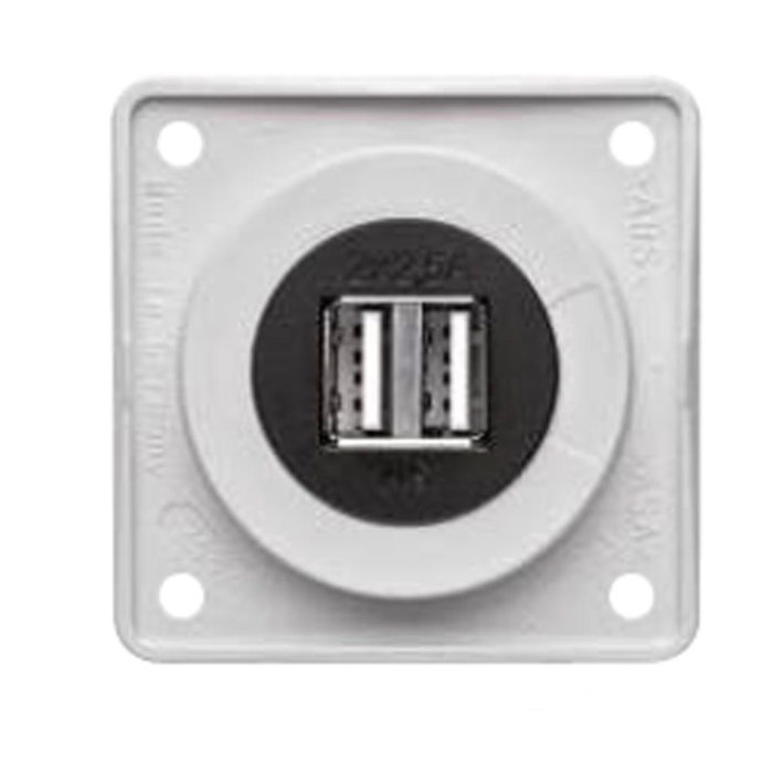 Berker Berker Contactdoos 2x USB Lader 12V Inbouw Wit Hoogglans
