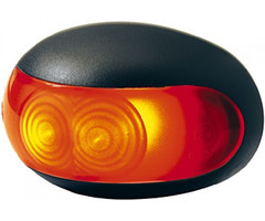 Hella Hella Markering LED Ovaal Opbouw Wit met Rood Binnenglas