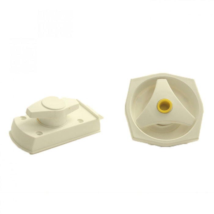 Fjord Outdoor Deurslot Rond FF2 zonder Cilinder Rechts Wit