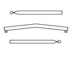Campking Campking Daksteun gebogen 22/19mm 170-250 Basic