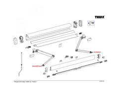 Thule Thule Connection Lead Rail LH+RH 4200/4900/6200