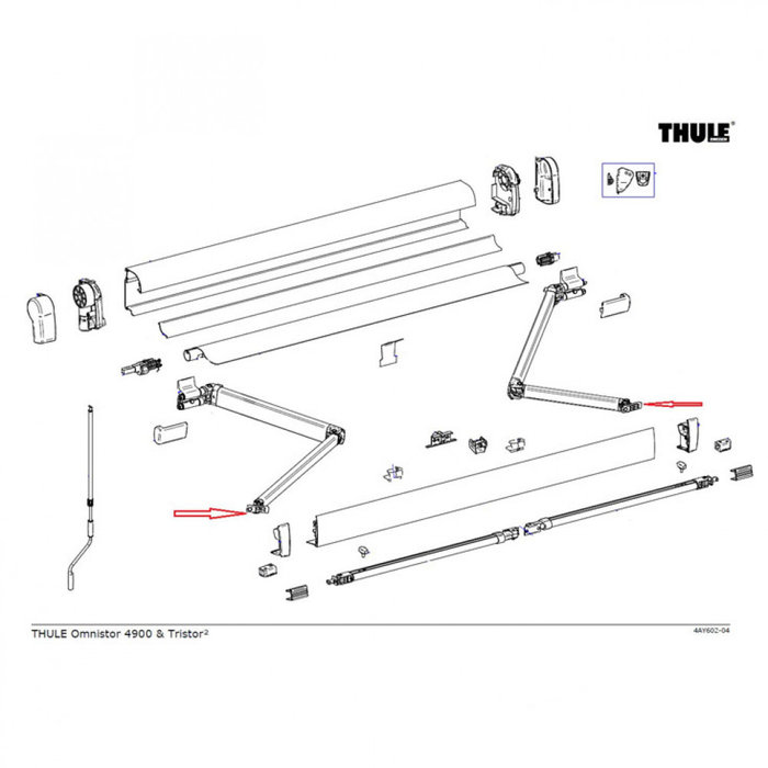 Thule Thule Connection Lead Rail LH+RH 4200/4900/6200