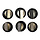 Thetford Knop Zwart/Chroom (6 stuks)
