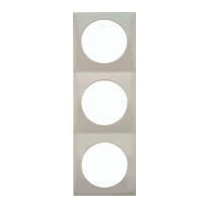 Berker Berker Afdekraam Flow 3-Vaks Chroom Gelakt