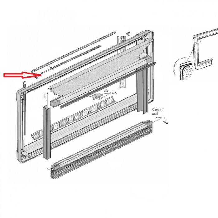 Dometic Dometic S5 Veer raam FM80