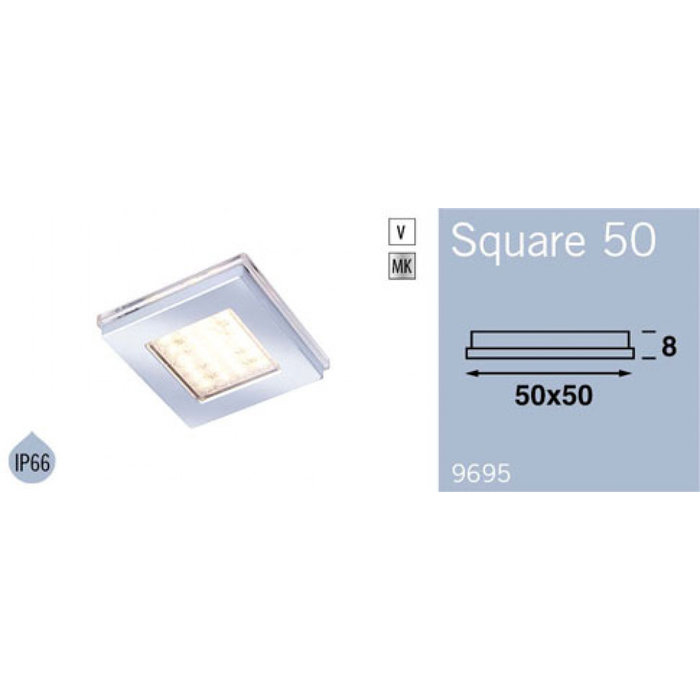Frilight Frilight Opbouwspot Square 50 Wit 4SMD