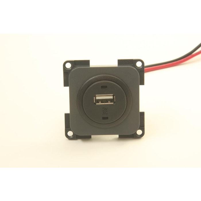 Presto Presto Contactdoos 1x USB Lader 12V Inbouw S-10.000 Grijs
