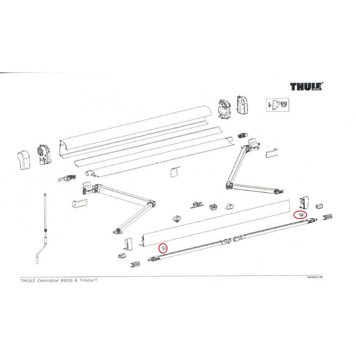 Thule Thule Knob Support Arm Oval 4900 2st.