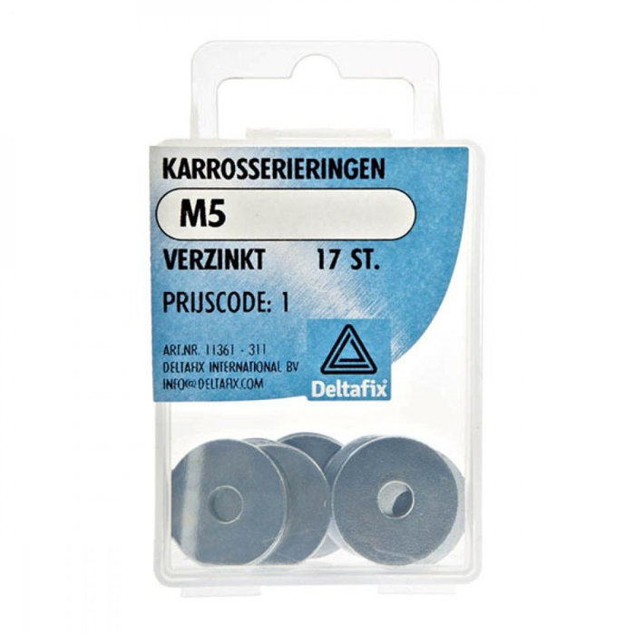 Deltafix 10 stuks Deltafix Carrosserieringen Verzinkt M5 17st