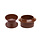 Knop+Ring Pushlock Bruin 2st.