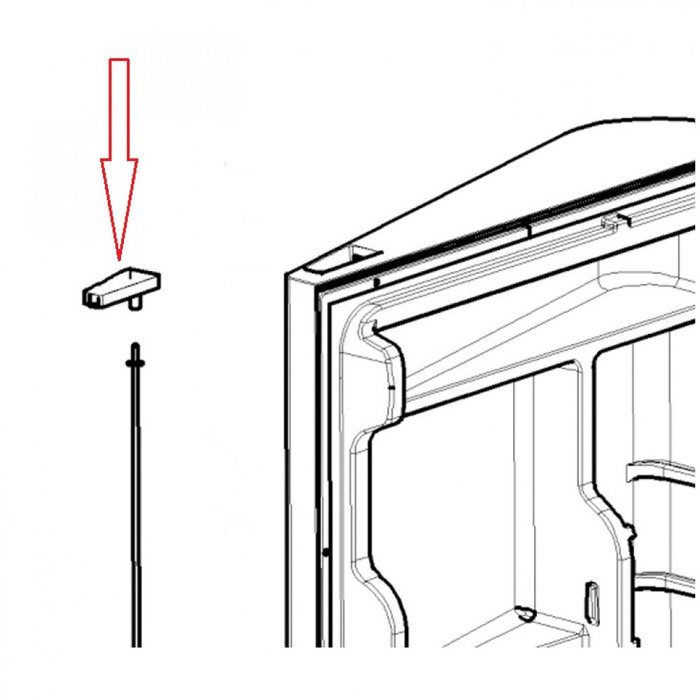 Dometic Dometic Knop deurvergrendeling linker RMS8550 serie
