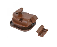 Fjord Outdoor Toiletdeurslot Rond Inbouw Bruin