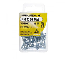 Deltafix 10 stuks Deltafix Spaanplaatschroef KK 4.0x20mm Set 35st