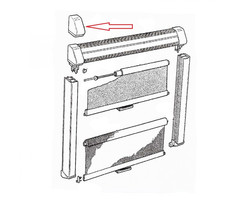 Dometic Dometic Combirollo 2000 Eindkap Links Creme