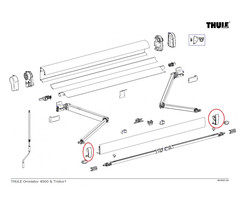 Thule Thule Eindkap Lead Rail LH+RH 4900