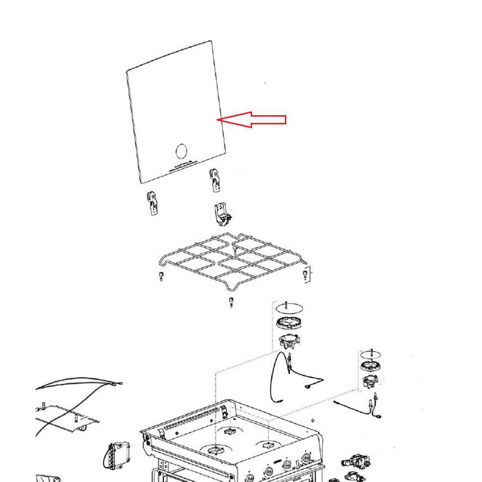 Thetford Thetford Triplex Fornuis Afdekglasplaat