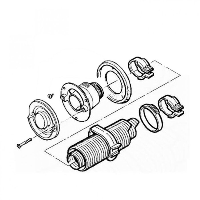Truma Truma Wandschoorsteenset EW24 Crèmewit