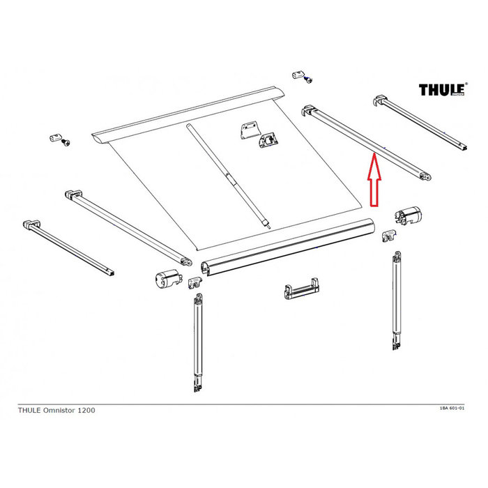 Thule Thule Rafter Arm Assy RH 1200 3.00/3.25