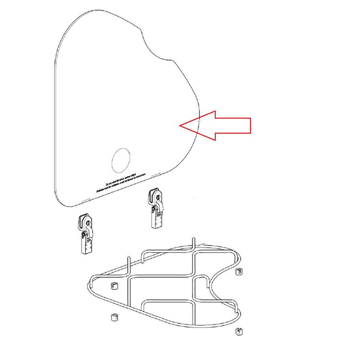 Thetford Thetford Hob 330 Komfoor Glasplaat Links