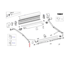 Thule Thule Eindstuk Knikarm Leadrail L+R 8000/9200