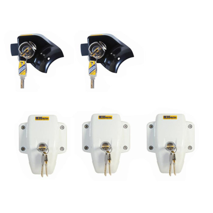 Heosafe HEOSafe Set Ducato + 3x Door Frame Lock Zwart Wit