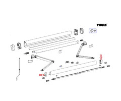 Thule Thule 4900 LH&RH Eindkappen voorlijst antra