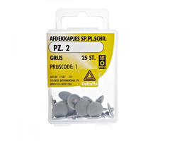 Deltafix 10 stuks Deltafix Spaanplaatschroef Afdekkapje PZ.2 grijs Set 25st