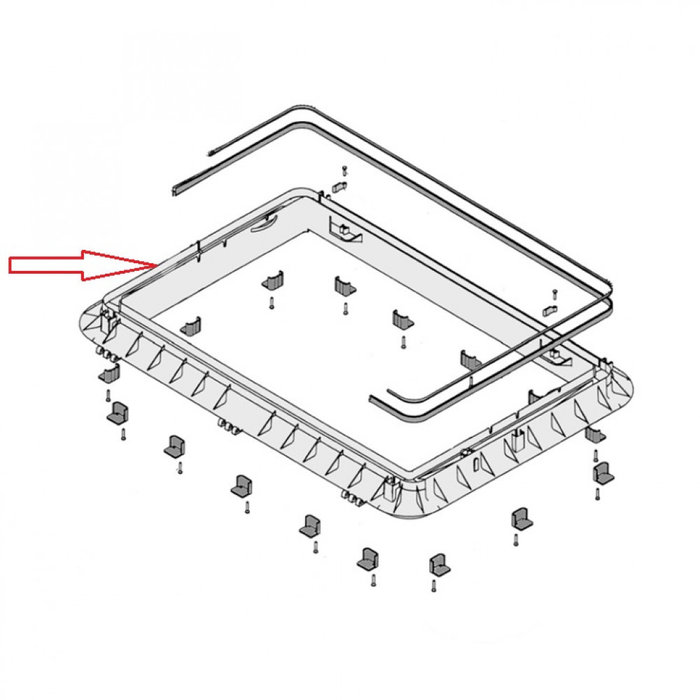 Dometic Dometic Heki 2 Buitenkader Crème