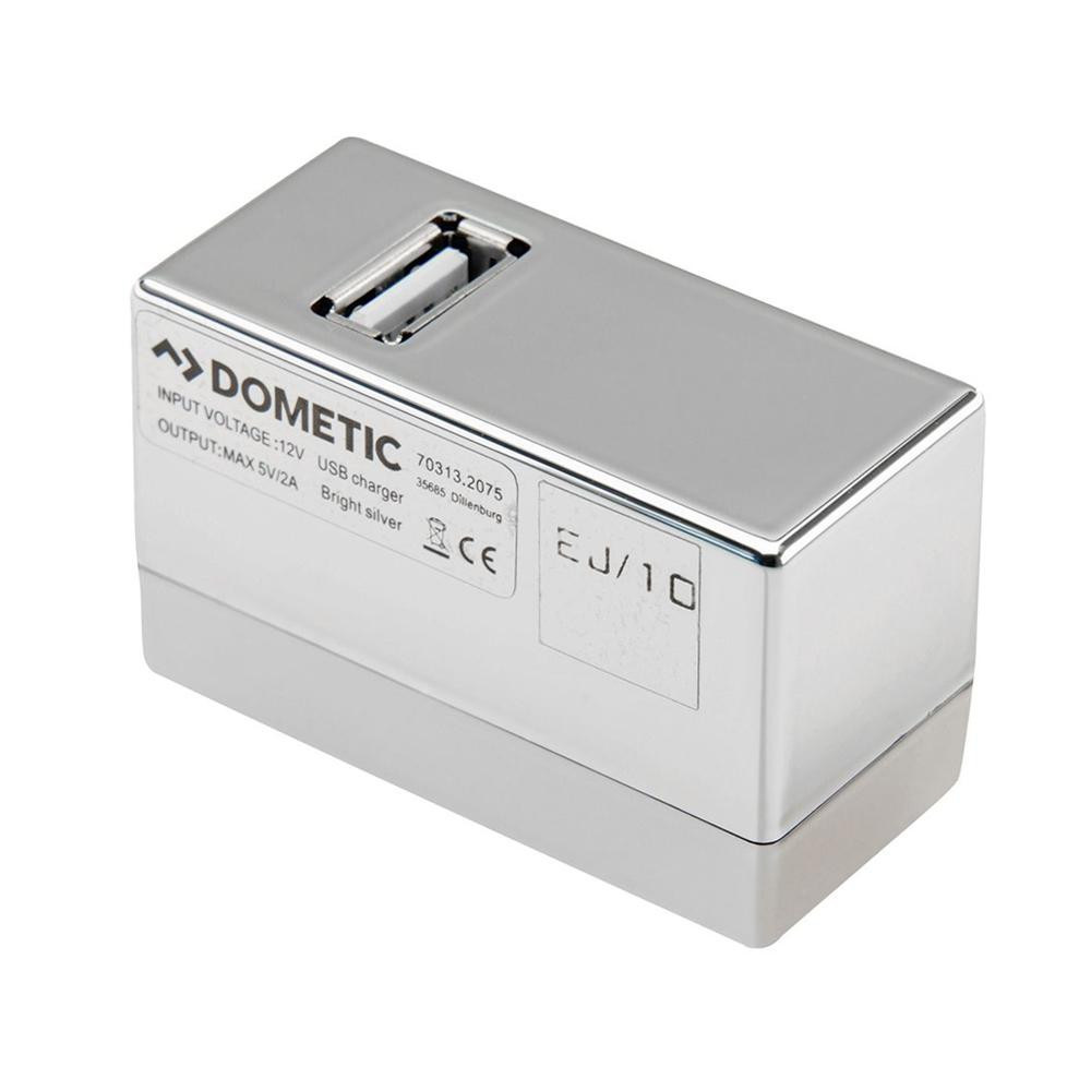 Dometic Dometic USB Lader voor 12V Lichtrail Chroom