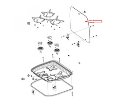 Dometic Dometic CE99-ZF/DF/VF Glasdeksel