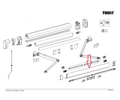 Thule Thule Lead Rail 5200 4.00 Wit