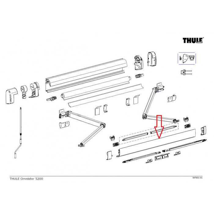 Thule Thule Lead Rail 5200 4.00 Wit