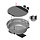 Thetford Glasplaat Spoelbak Round Black SBL30XX