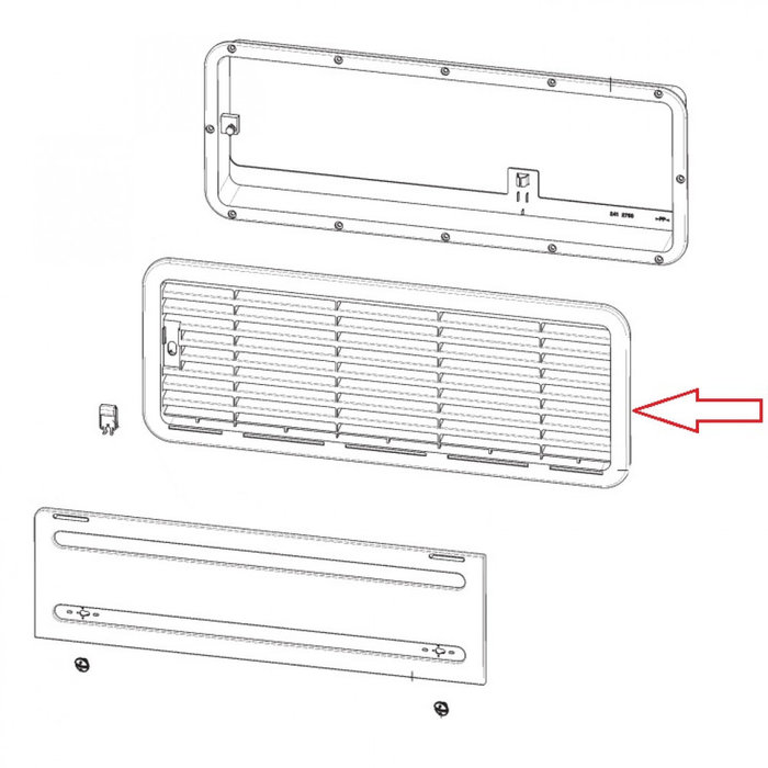 Dometic Dometic LS200 Luchtafvoerrooster Bodem Fiat Bianco