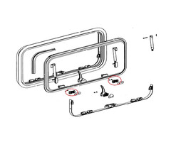 Dometic 10 stuks Dometic S7 Raamaantrekker Tegenplaatje