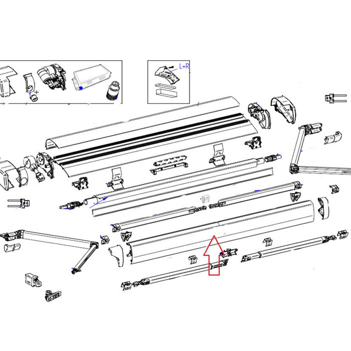 Thule Thule 6300 Lead Rail 3.25 Wit