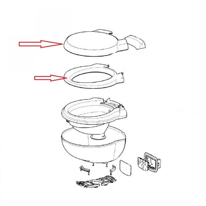 Thetford Thetford SC250/260 Seat & Cover CB Ceramic